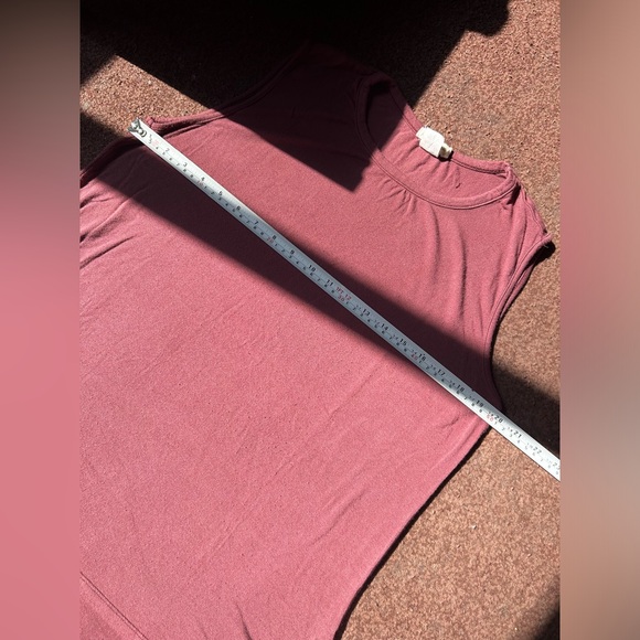 Pebble and stone | brown tank top with split hem | size L - Picture 8 of 8